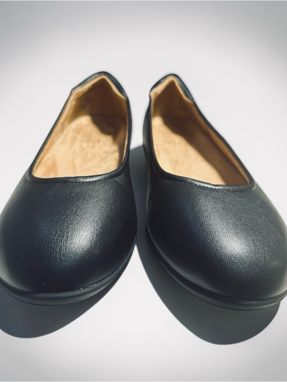 Naturalizer Flexy Leather Flats Black Size 8 M Comfort Slip On Ballet Shoes - Picture 5 of 10